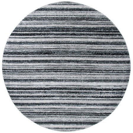 Safavieh Skyler Power Loomed Round Rug; Grey & Black - 6 ft. 7 in. x 6 ft. 7 in. SKY121Z-6R